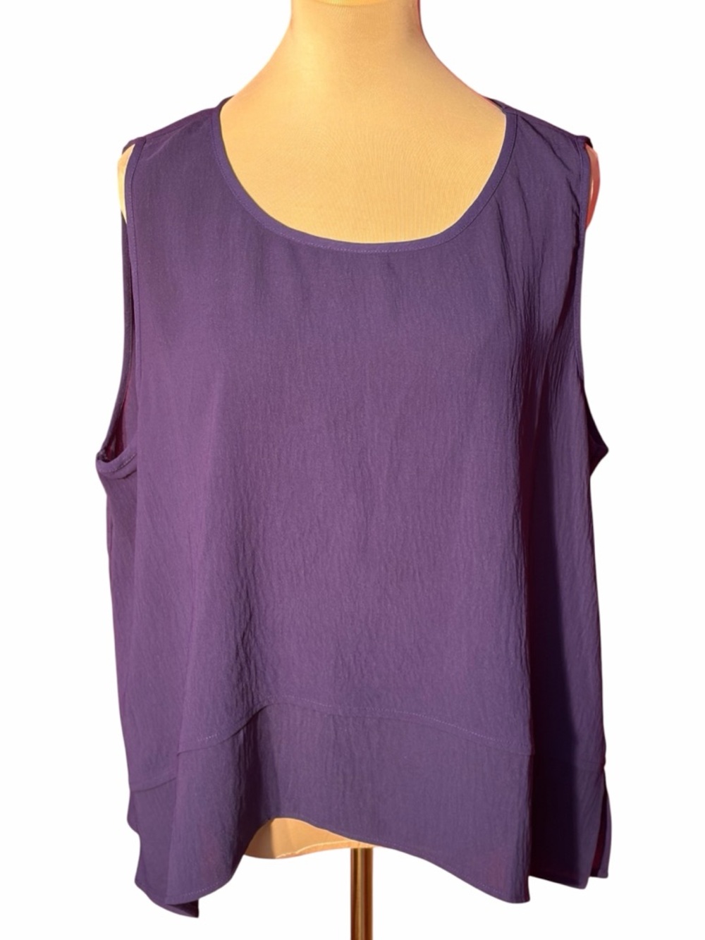 Moco Boutique Purple Sleeveless Blouse Lightweight Tank Top Size XL